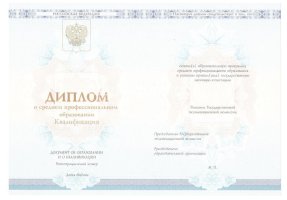 Диплом колледжа 2014 - 2019 в Альметьевске